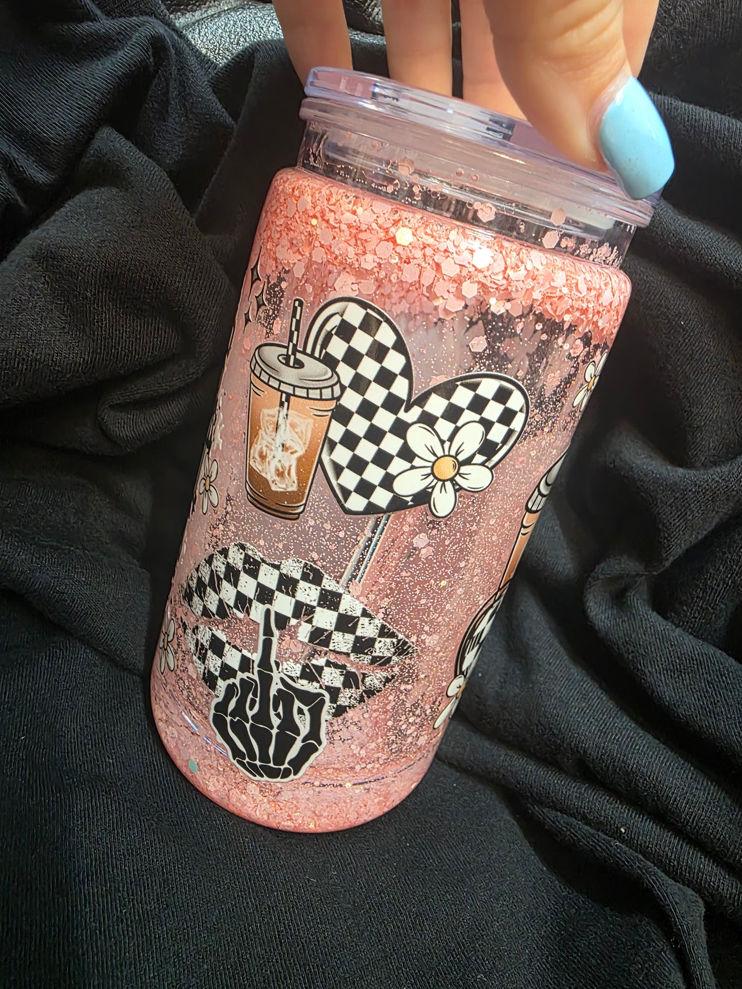16 oz Snow Globe Acrylic Tumbler – "And Yet Despite the Look on My Face You're Still Talking"